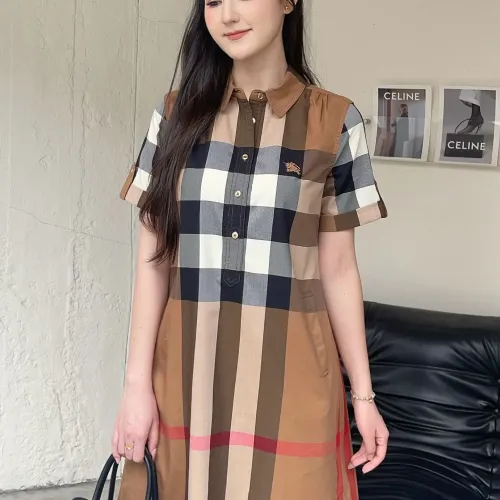 Replica Burberry Dresses Short Sleeved For Women #1440070 $85.00 USD for Wholesale
