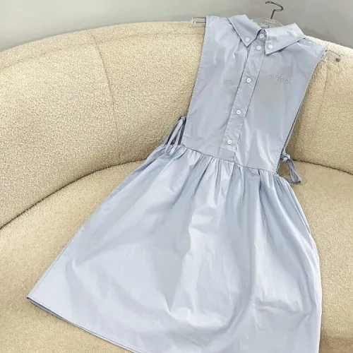 Replica MIU MIU Dresses Sleeveless For Women #1440071 $72.00 USD for Wholesale