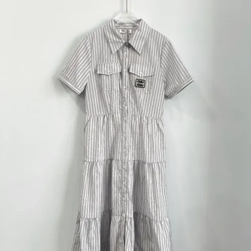 Cheap MIU MIU Dresses Short Sleeved For Women #1440073, $$80.00 USD On MIU MIU Dresses