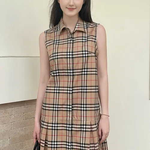 Replica Burberry Dresses Sleeveless For Women #1440074 $85.00 USD for Wholesale