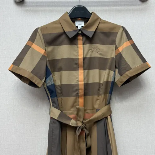 Replica Burberry Dresses Short Sleeved For Women #1440078 $85.00 USD for Wholesale