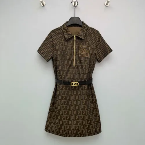 Cheap Fendi Dresses Short Sleeved For Women #1440085, $$125.00 USD On Fendi Dresses
