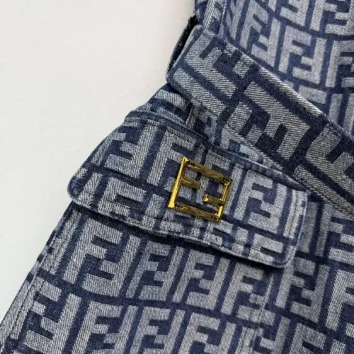 Replica Fendi Dresses Short Sleeved For Women #1440202 $130.00 USD for Wholesale