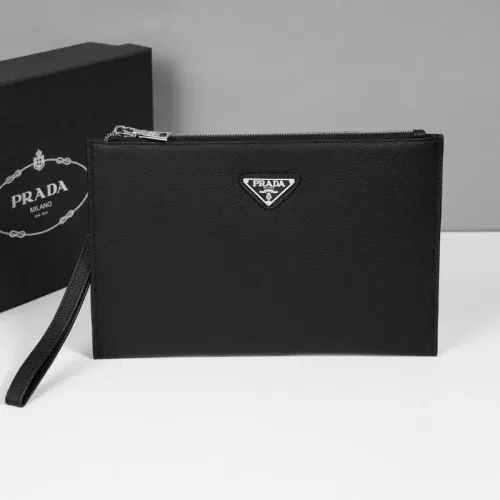 Cheap Prada AAA Man Pouches #1440643, $$96.00 USD On Prada AAA Man Wallets