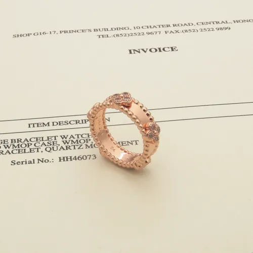 Cheap Van Cleef &amp; Arpels Rings In Rose Gold For Women #1440686, $$25.00 USD On Van Cleef &amp; Arpels Rings