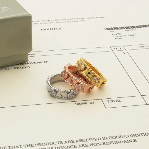 Replica Van Cleef & Arpels Rings In Gold For Women #1440687 $25.00 USD for Wholesale