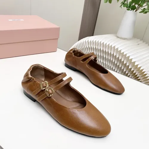 Replica MIU MIU Flat Shoes For Women #1441281 $102.00 USD for Wholesale