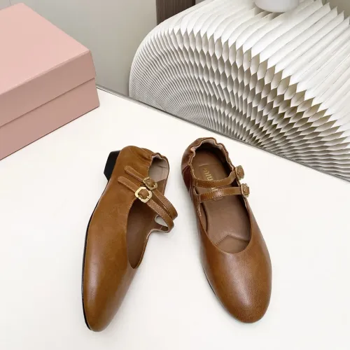 Replica MIU MIU Flat Shoes For Women #1441281 $102.00 USD for Wholesale