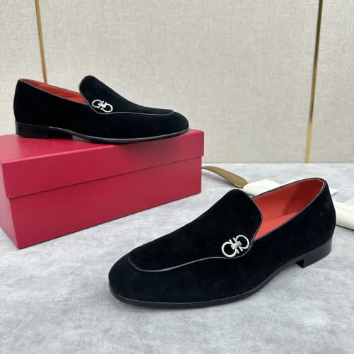 Replica Salvatore Ferragamo Leather Shoes For Men #1441442 $170.00 USD for Wholesale
