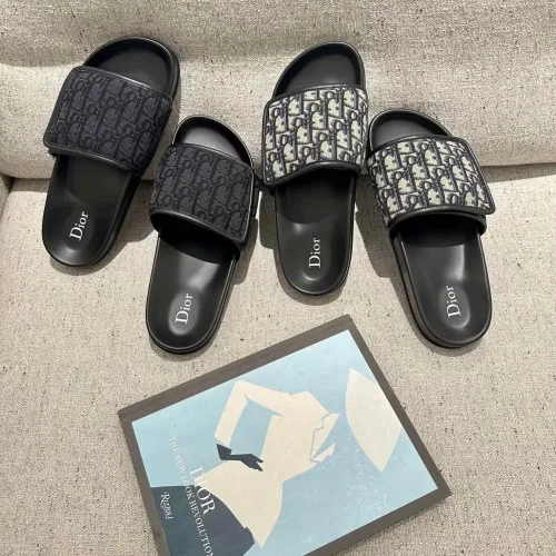 Replica Christian Dior Slippers For Men #1441541 $68.00 USD for Wholesale