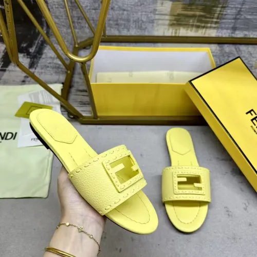 Replica Fendi Slippers For Women #1441813 $85.00 USD for Wholesale