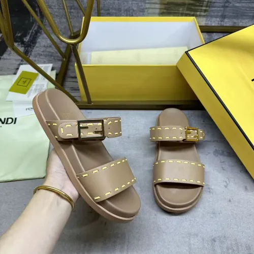 Replica Fendi Slippers For Women #1441817 $85.00 USD for Wholesale