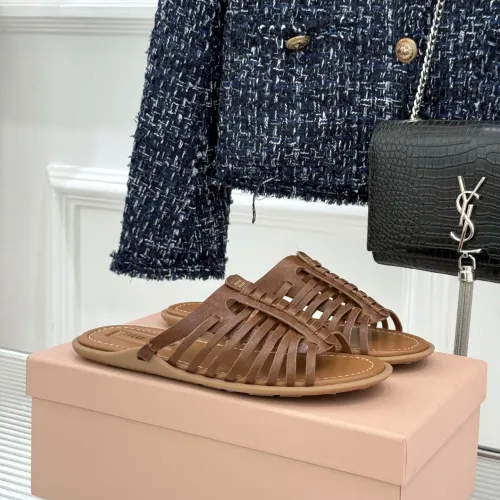 Replica MIU MIU Slippers For Women #1441844 $102.00 USD for Wholesale