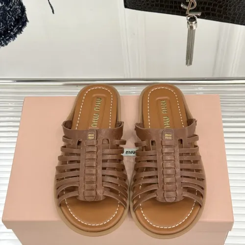 Replica MIU MIU Slippers For Women #1441844 $102.00 USD for Wholesale