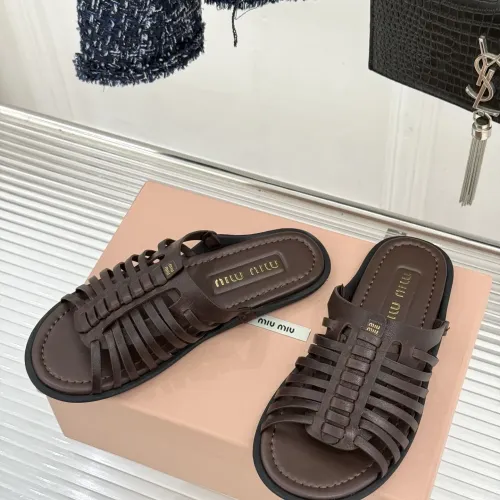 Cheap MIU MIU Slippers For Women #1441845, $$102.00 USD On MIU MIU Slippers