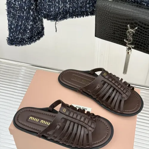 Replica MIU MIU Slippers For Women #1441845 $102.00 USD for Wholesale