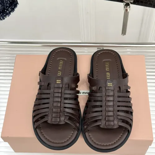 Replica MIU MIU Slippers For Women #1441845 $102.00 USD for Wholesale