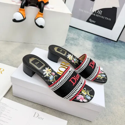 Replica Christian Dior Slippers For Women #1441855 $82.00 USD for Wholesale
