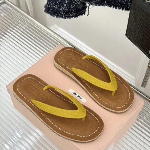 Replica MIU MIU Slippers For Women #1441876 $82.00 USD for Wholesale