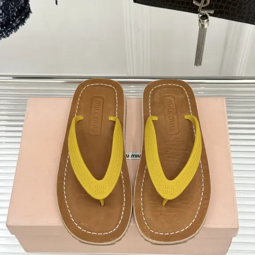 Replica MIU MIU Slippers For Women #1441876 $82.00 USD for Wholesale