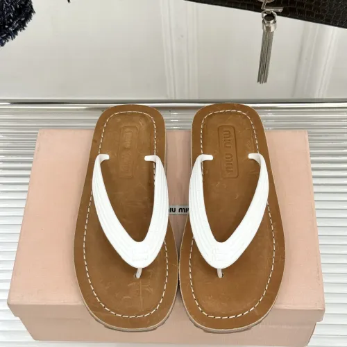 Replica MIU MIU Slippers For Women #1441877 $82.00 USD for Wholesale