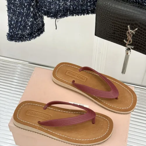 Replica MIU MIU Slippers For Women #1441878 $82.00 USD for Wholesale