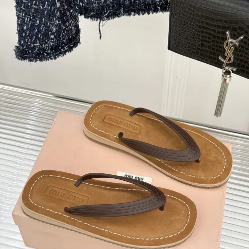 Replica MIU MIU Slippers For Women #1441879 $82.00 USD for Wholesale