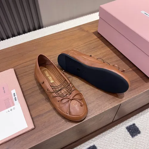 Replica MIU MIU Flat Shoes For Women #1441880 $92.00 USD for Wholesale