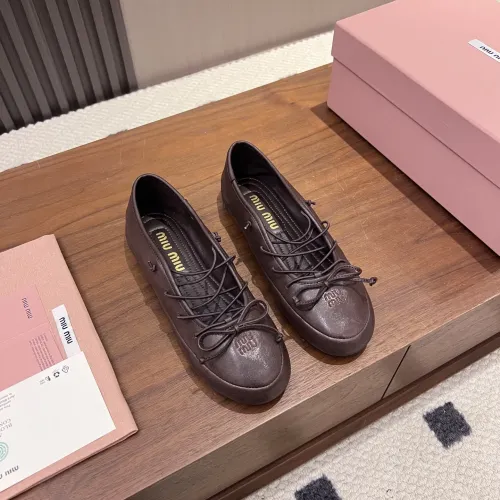 Replica MIU MIU Flat Shoes For Women #1441881 $92.00 USD for Wholesale