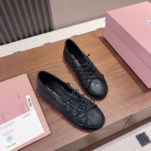 Replica MIU MIU Flat Shoes For Women #1441882 $92.00 USD for Wholesale