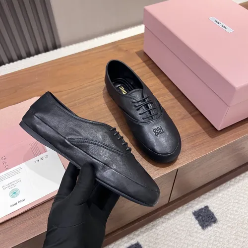 Replica MIU MIU Flat Shoes For Women #1441885 $96.00 USD for Wholesale