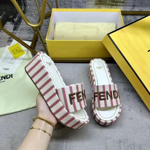 Replica Fendi Slippers For Women #1442336 $82.00 USD for Wholesale
