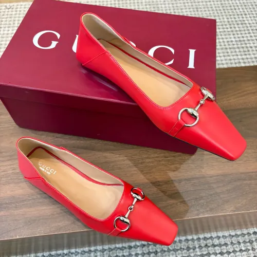 Replica Gucci Flat Shoes For Women #1442439 $98.00 USD for Wholesale
