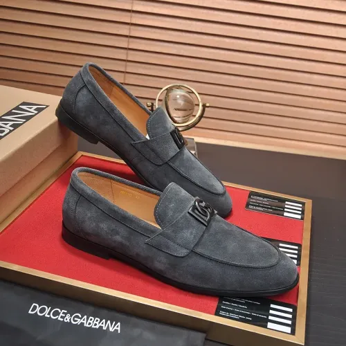Replica Dolce & Gabbana D&G Leather Shoes For Men #1442850 $98.00 USD for Wholesale
