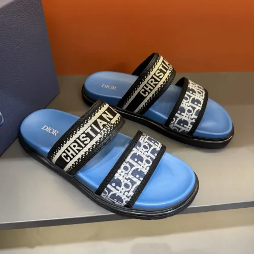 Replica Christian Dior Slippers For Men #1442970 $60.00 USD for Wholesale