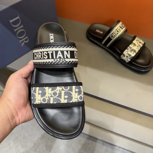 Replica Christian Dior Slippers For Men #1442972 $60.00 USD for Wholesale