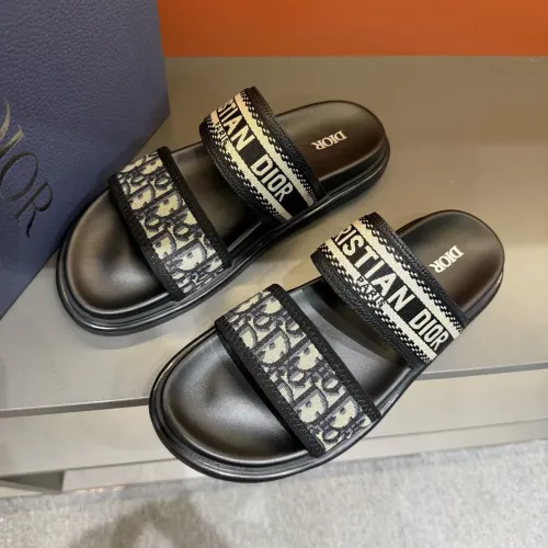 Replica Christian Dior Slippers For Men #1442973 $60.00 USD for Wholesale