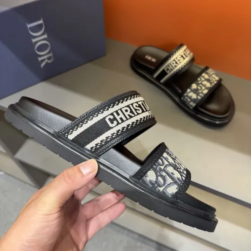 Replica Christian Dior Slippers For Men #1442973 $60.00 USD for Wholesale