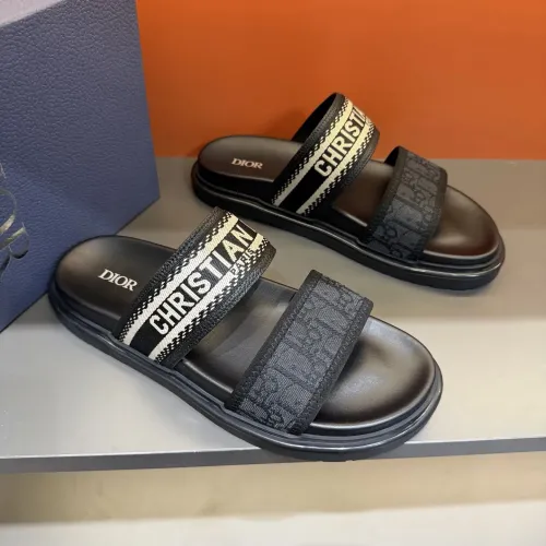 Replica Christian Dior Slippers For Men #1442974 $60.00 USD for Wholesale