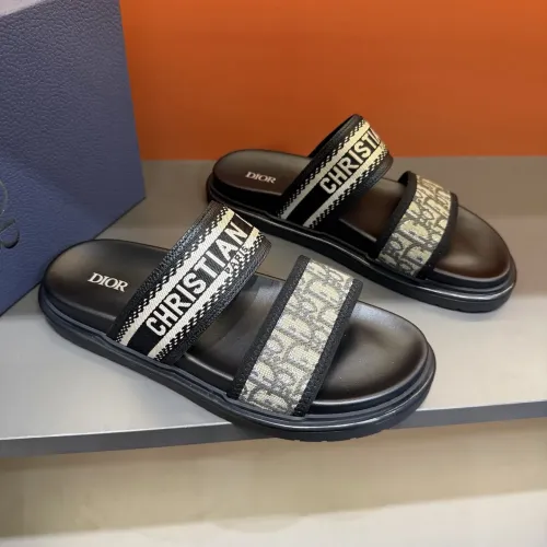 Replica Christian Dior Slippers For Men #1442975 $60.00 USD for Wholesale