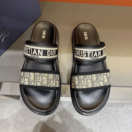 Replica Christian Dior Slippers For Men #1442975 $60.00 USD for Wholesale
