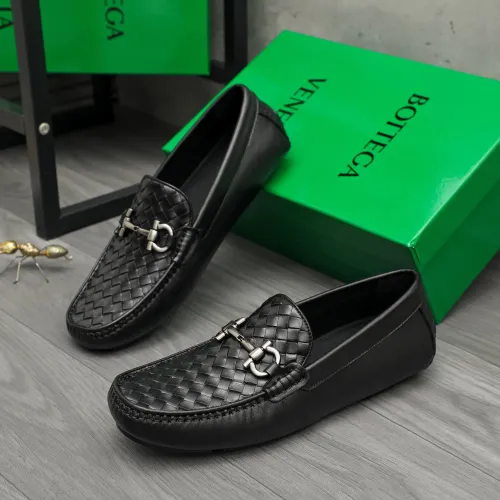 Replica Bottega Veneta BV Leather Shoes For Men #1443023 $80.00 USD for Wholesale