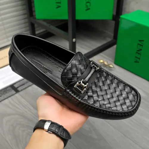 Replica Bottega Veneta BV Leather Shoes For Men #1443024 $80.00 USD for Wholesale