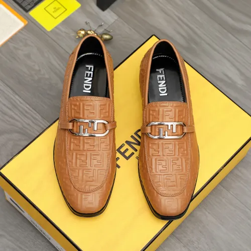 Replica Fendi Leather Shoes For Men #1443029 $122.00 USD for Wholesale