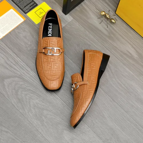 Replica Fendi Leather Shoes For Men #1443029 $122.00 USD for Wholesale