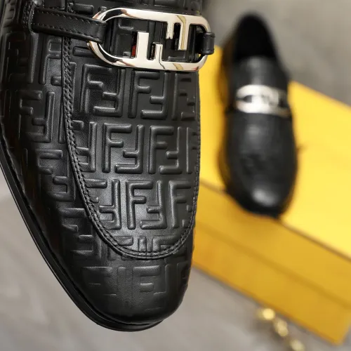 Replica Fendi Leather Shoes For Men #1443033 $122.00 USD for Wholesale