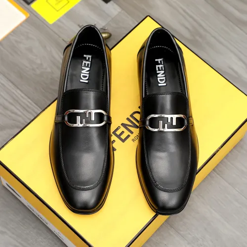Replica Fendi Leather Shoes For Men #1443072 $122.00 USD for Wholesale
