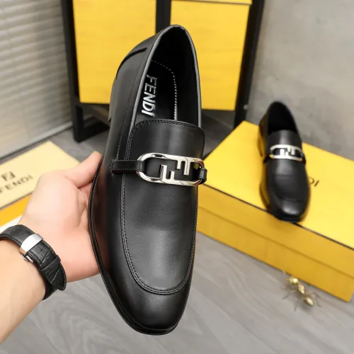 Replica Fendi Leather Shoes For Men #1443072 $122.00 USD for Wholesale