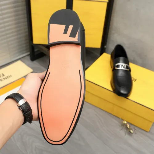Replica Fendi Leather Shoes For Men #1443072 $122.00 USD for Wholesale