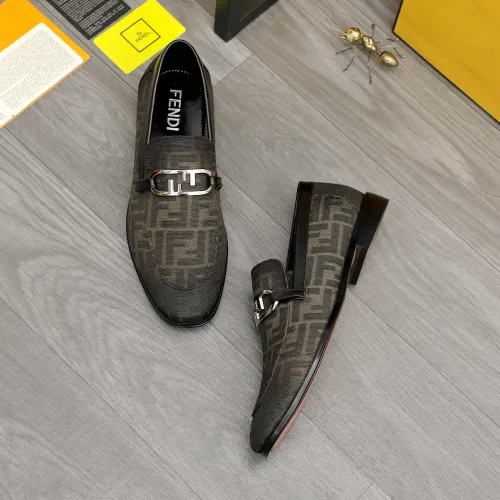 Replica Fendi Leather Shoes For Men #1443073 $122.00 USD for Wholesale